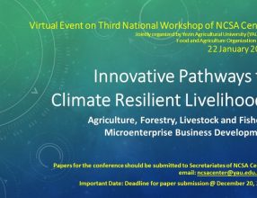 Call for Papers: 3rd National Workshop on “Innovative Pathways to Climate Resilient Livelihoods”