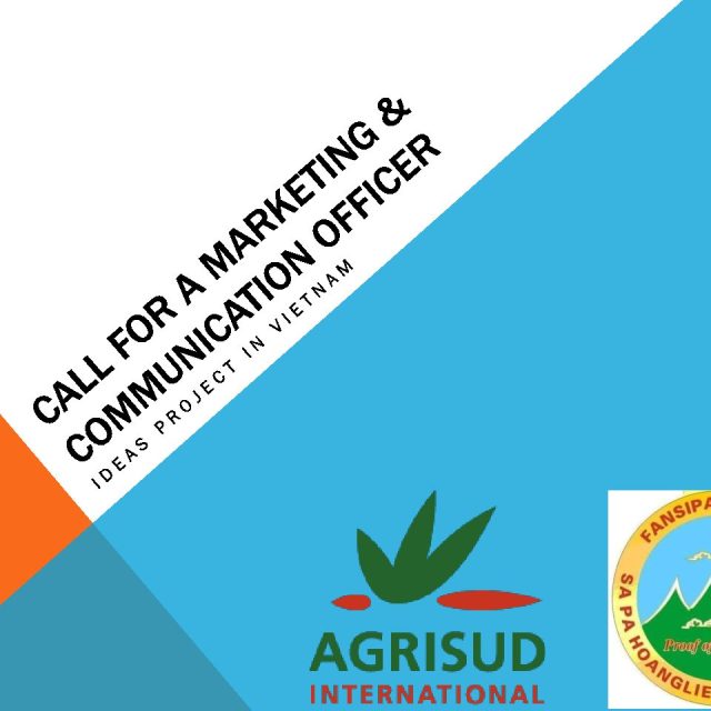 Call for a marketing & communication officer – Agrisud International, Vietnam