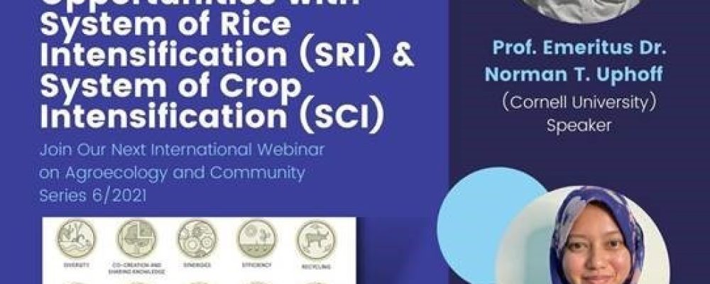 International Webinar Series on Agroecology and Community Series VI/2021, 25 June 2021