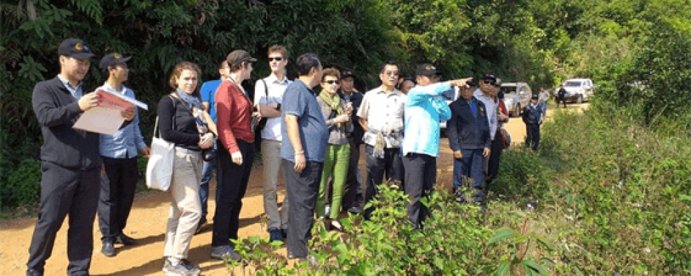 MAF deputy minister, French Ambassador, and AFD representatives visiting EFICAS villages in Luang Prabang, Lao PDR